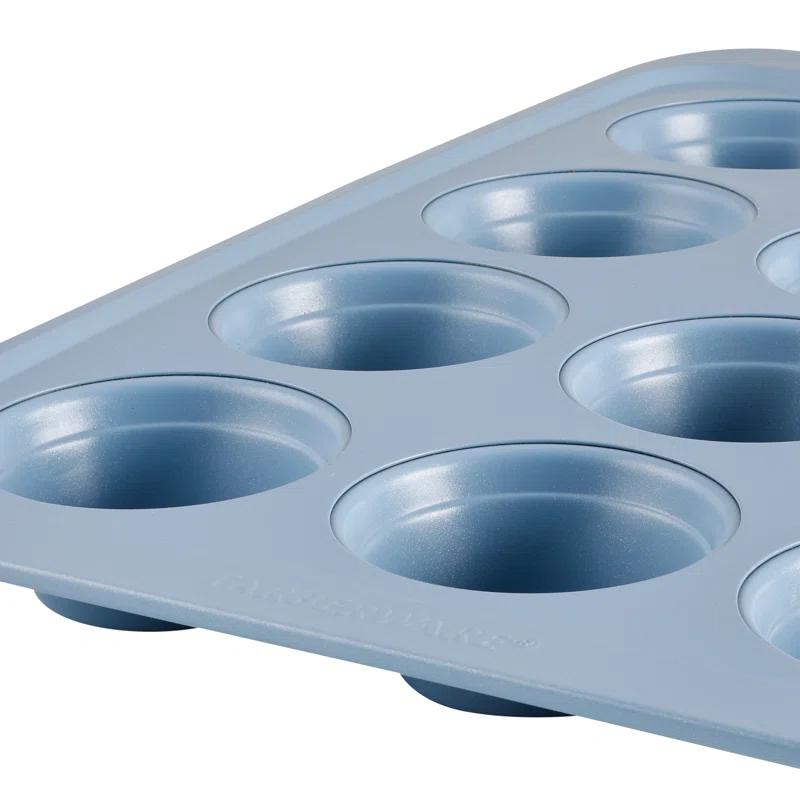 Blue Nonstick 12-Cup Heavy-Duty Muffin Pan