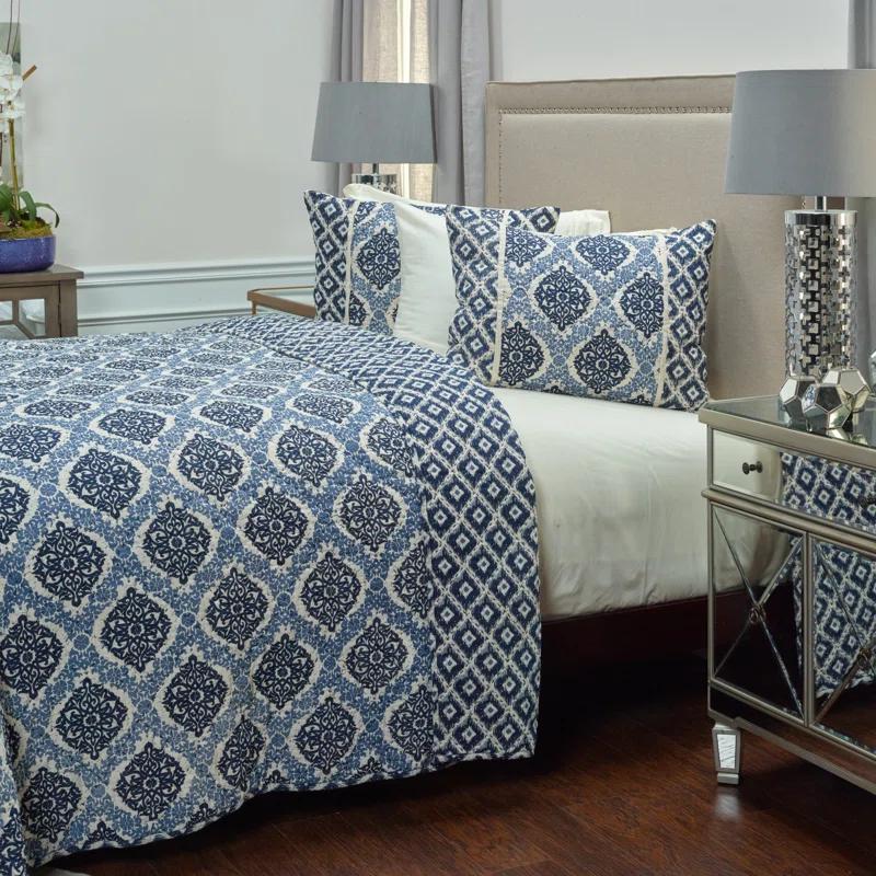 Gemma Modern & Contemporary Cotton Damask Quilt
