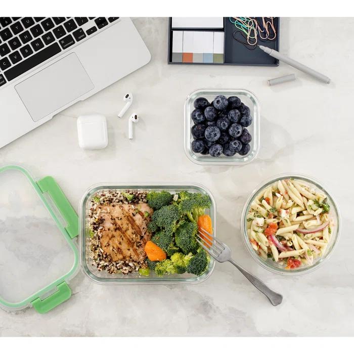 JoyJolt JoyJolt 24-Piece Glass Storage Container Kitchen Food Storage Set with Lids