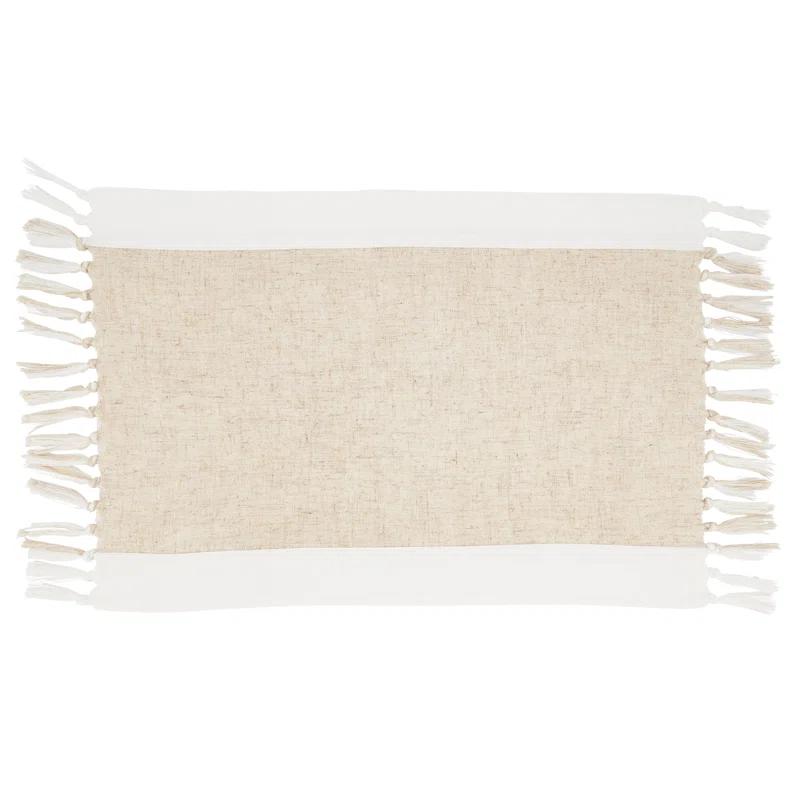Saro Bridger Collection Polyester No Pattern Rectangle Placemat (Set of 4)