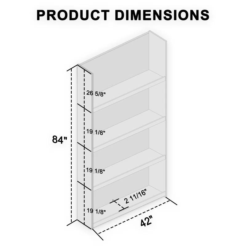 ARK DESIGN 84"H Wood and Primed Bookshelf Style Barn Door with Mounting Hardware Kit