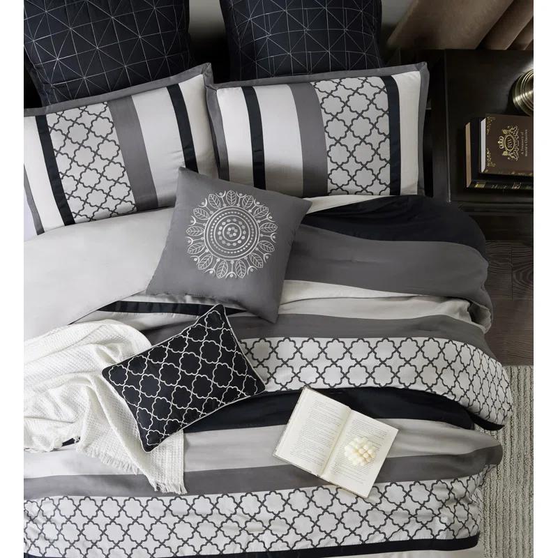 Nanshing America, Inc Avalon Microfiber Modern & Contemporary 8 Piece Comforter Set