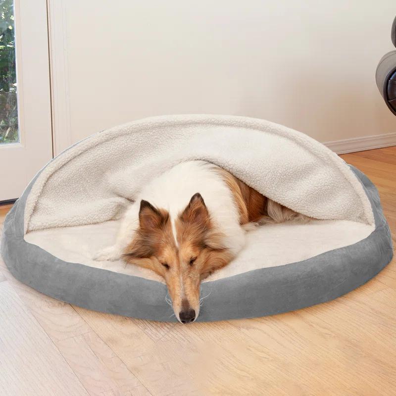 Wave Fur & Velvet Snuggery Memory Top Foam Dog Bed