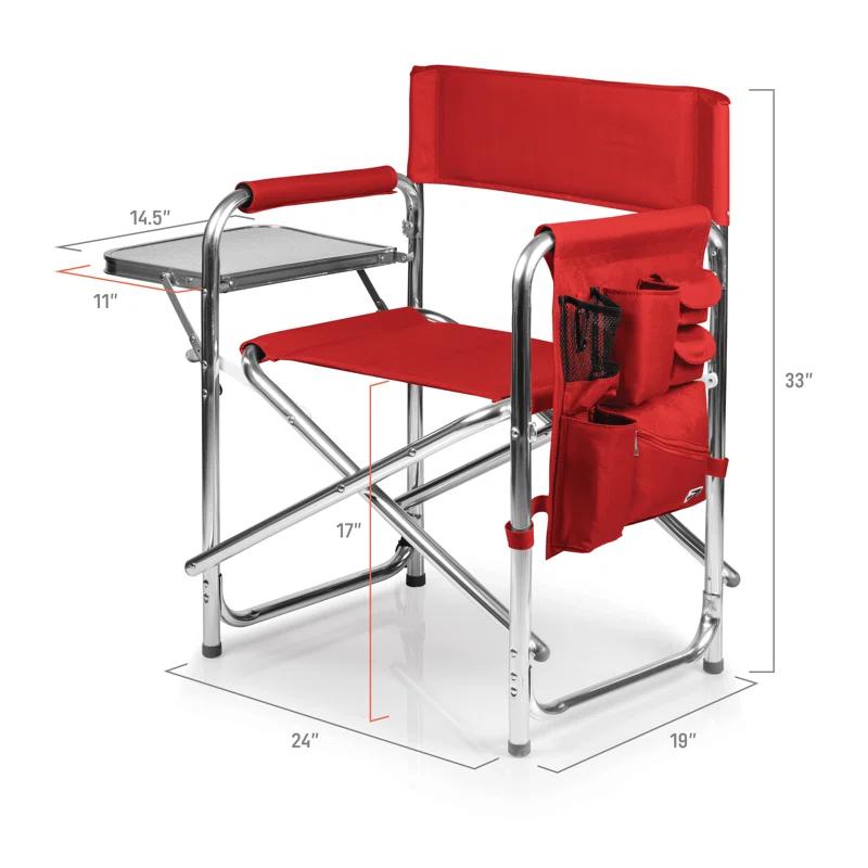 Picnic Time Sports Outdoor Portable Camp Chair with Side Table
