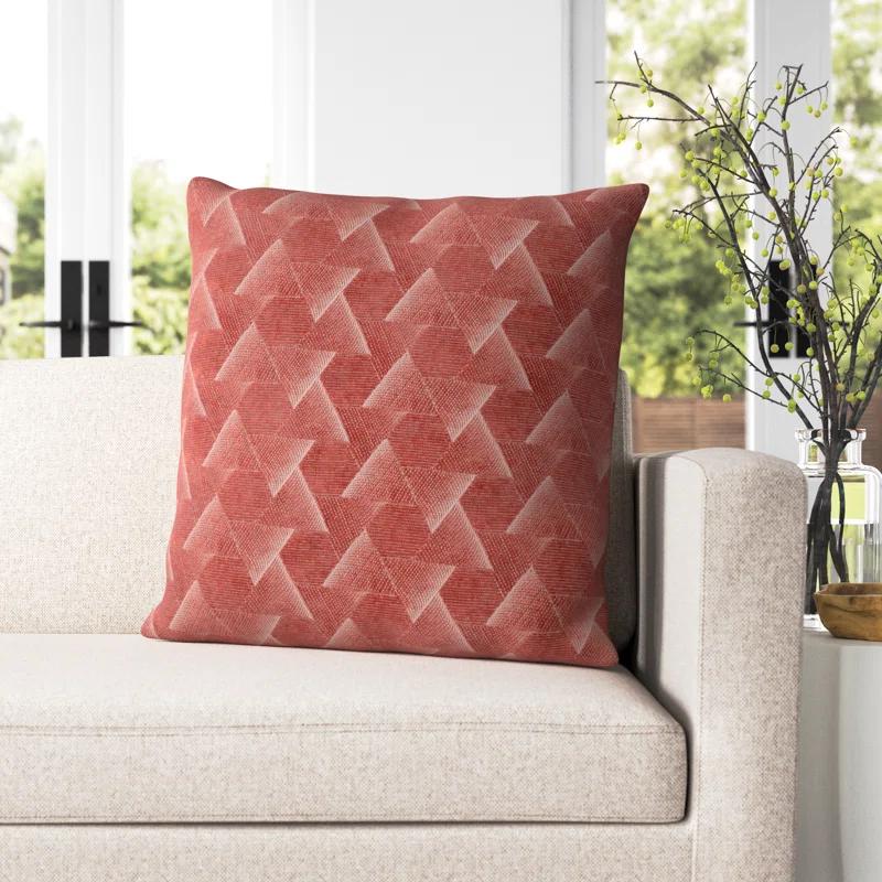 Gretchen Embroidered Cotton Throw Pillow