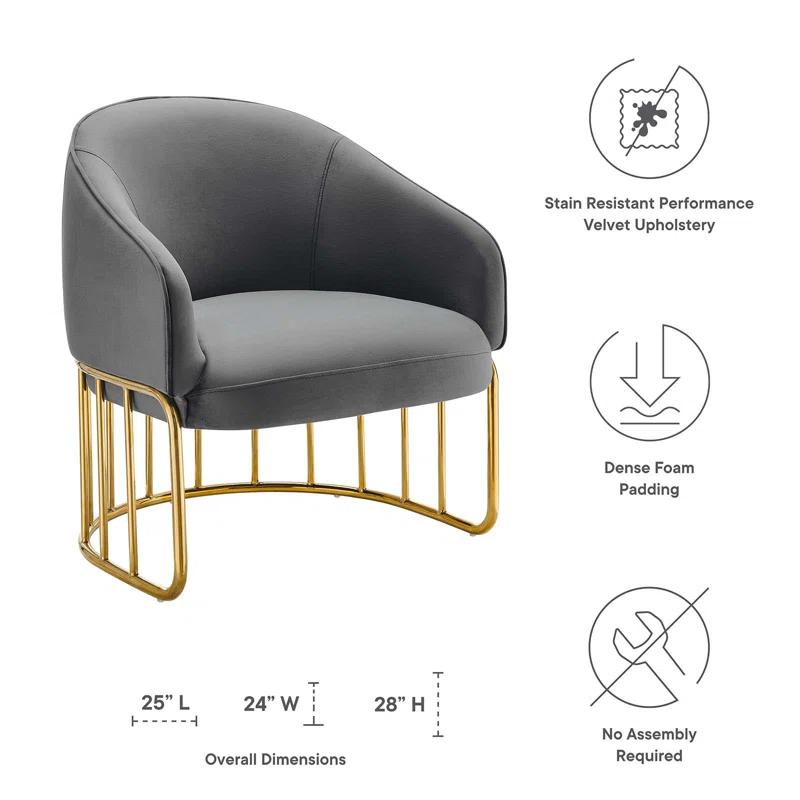 Modway Modway Legacy Performance Velvet Armchair