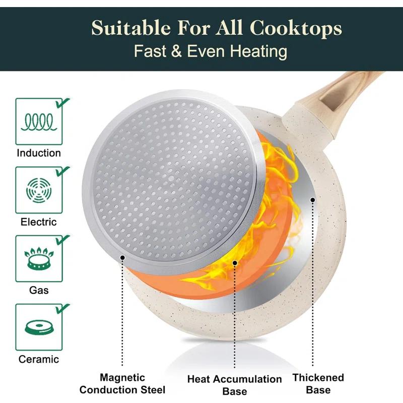Kazoo 11 - Piece Aluminum Cookware Set