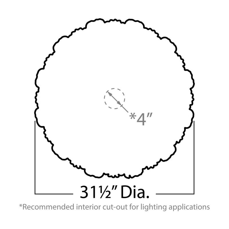 31.5'' H x 31.5'' W x 1.875'' D Plastic Ceiling Medallion