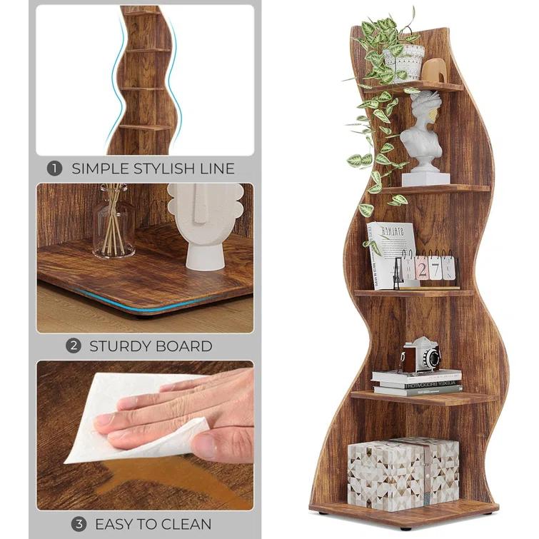 Millwood Pines Arhab Corner Bookcase