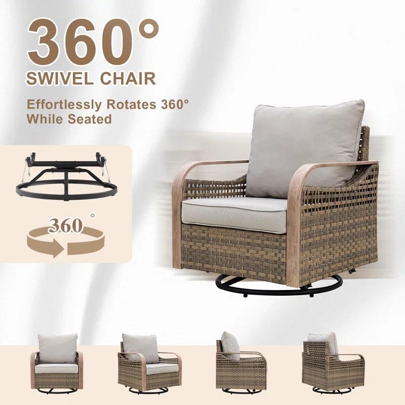 EAGLE PEAK Wicker Outdoor Rocker Chair