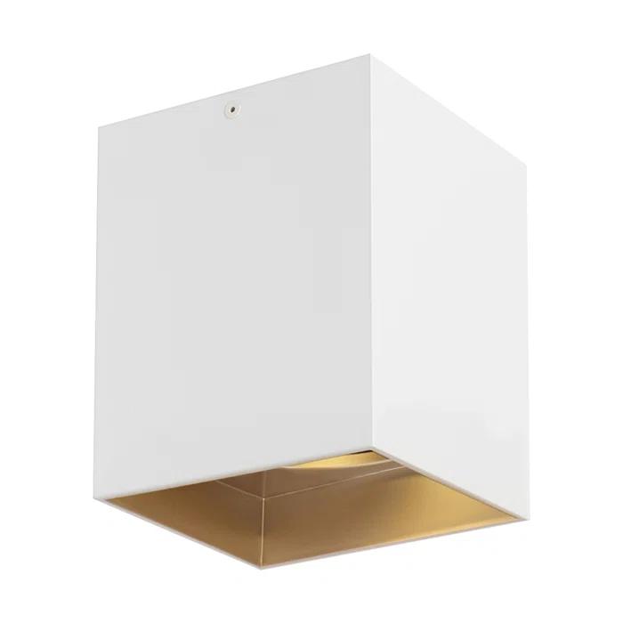 Exo Luxe Gold Haze LED Ceiling Light with Matte White Trim