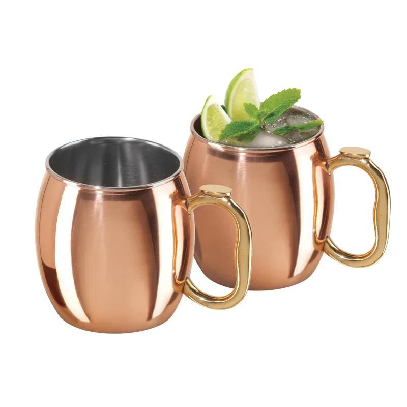 OGGI Oggi Barware 2 Piece 20 Oz Stainless Steel Moscow Mule Mug Set (Set of 2)
