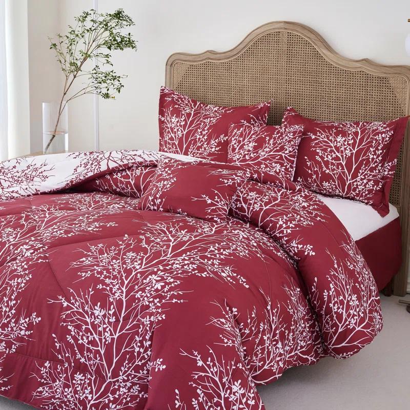 Spirit Linen 6-Piece Foliage Reversible Comforter Set