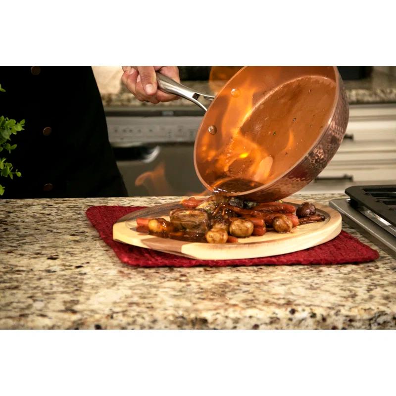 Gotham Steel Gotham Steel Hammered Copper 12'' Nonstick Frying Pan with Lid, Stay Cool Handle, Oven & Dishwasher Safe