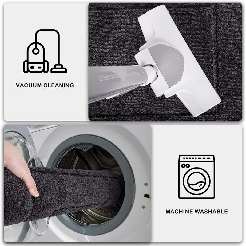 Hokku Designs Machine Washable Kitchen Rug Set [2 PCS] (24" x 35.5"+ 24" x 59")