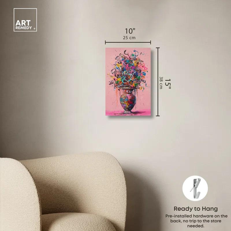 Art Remedy Graffiti Vase Canvas Graffiti Pop Art by Art Remedy