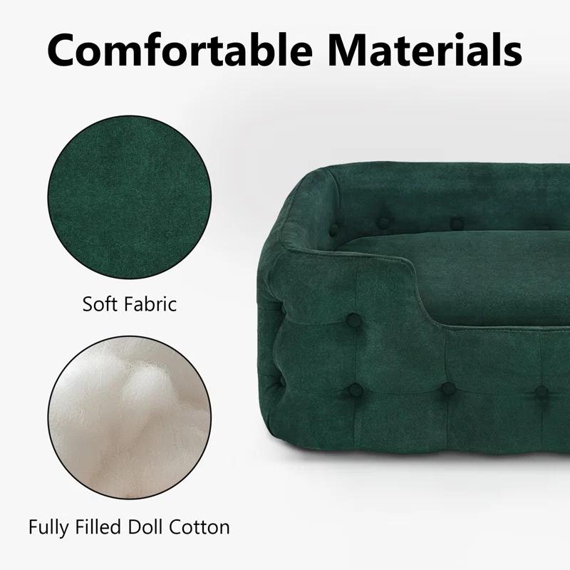 Tucker Murphy Pet™ Tucker Murphy Pet™ Dog Sofa Bed, 33 Inches Length Foam Dog Bed With Washable Cushion Cover, Modern Pet Couch For Small Medium Dogs