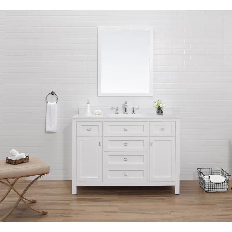 Cahaba Juniper 48'' Free Standing Single Bathroom Vanity Set with Countertop and Sink