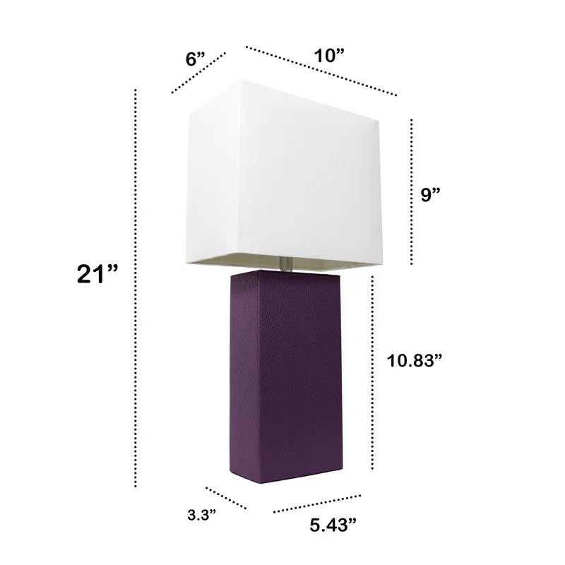 All the Rages 21" Base Table Lamp with White Rectangular Linen Shade