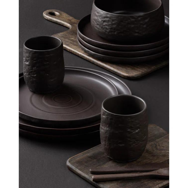 Shosai Stone by Mercer Project Shosai 16-Piece Dinnerware Set Stoneware