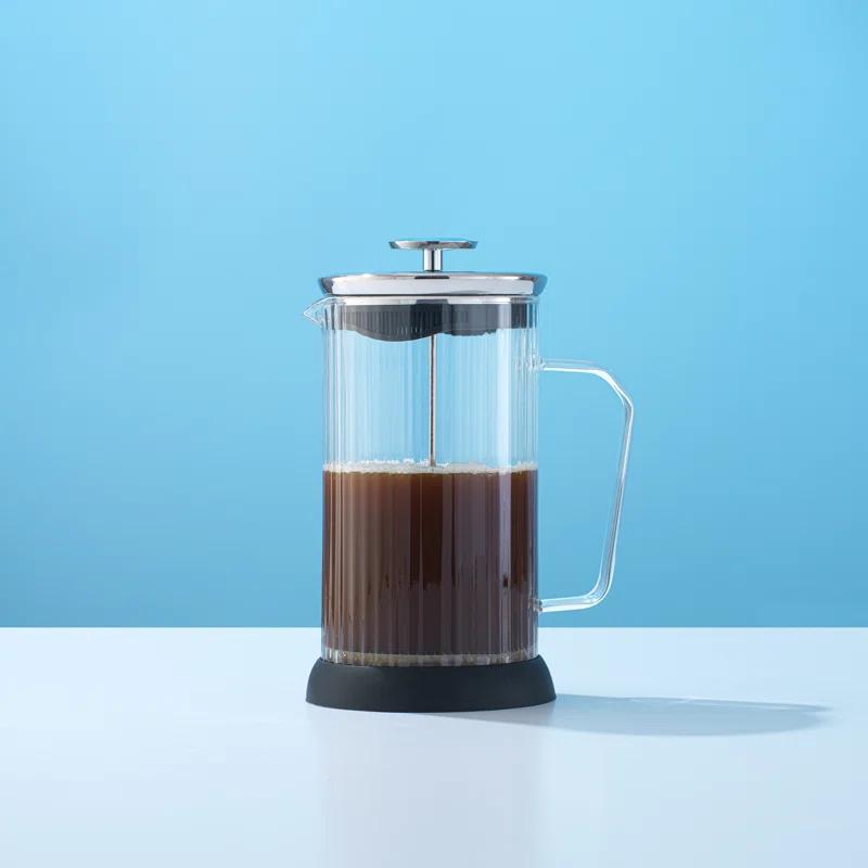 JoyJolt JG10327 JoyJolt Savor Fluted French Press Coffee and Tea Maker, 33.8oz