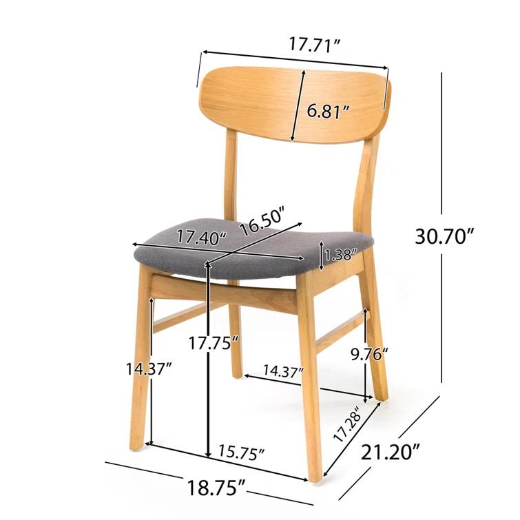 George Oliver Barros 18'' H Upholstered Side Chair (Set of 2)
