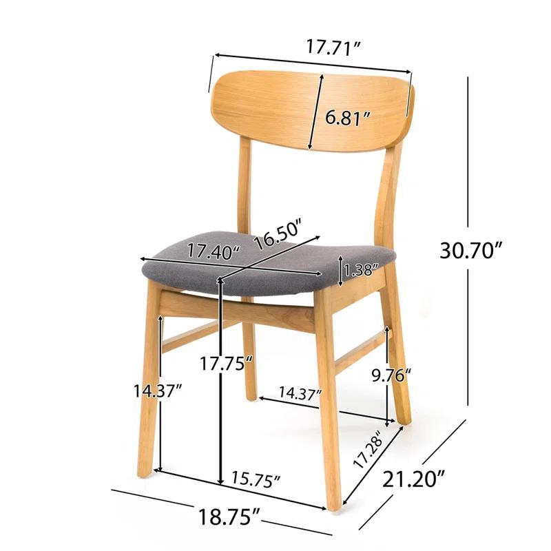 George Oliver Barros 18'' H Upholstered Side Chair (Set of 2)