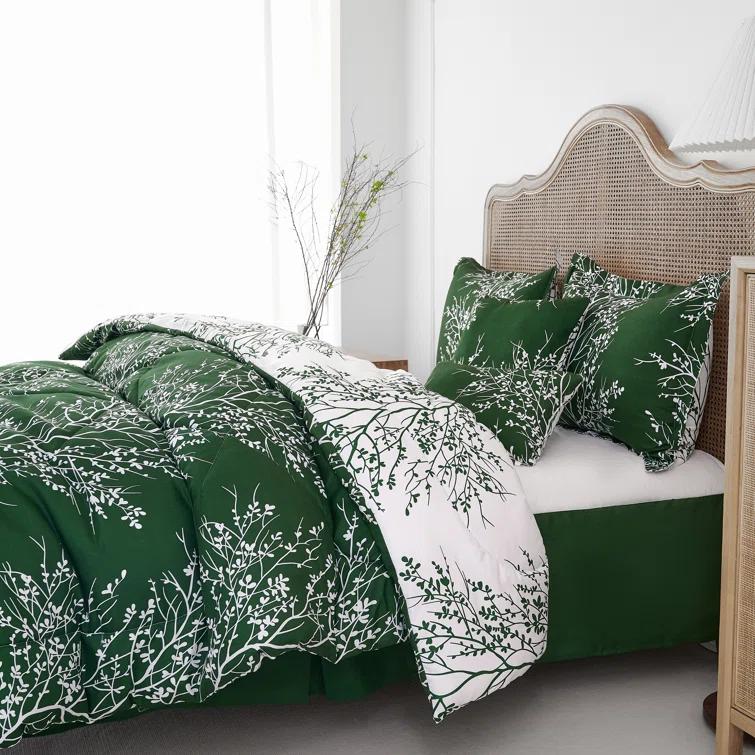 Spirit Linen 6-Piece Foliage Reversible Comforter Set