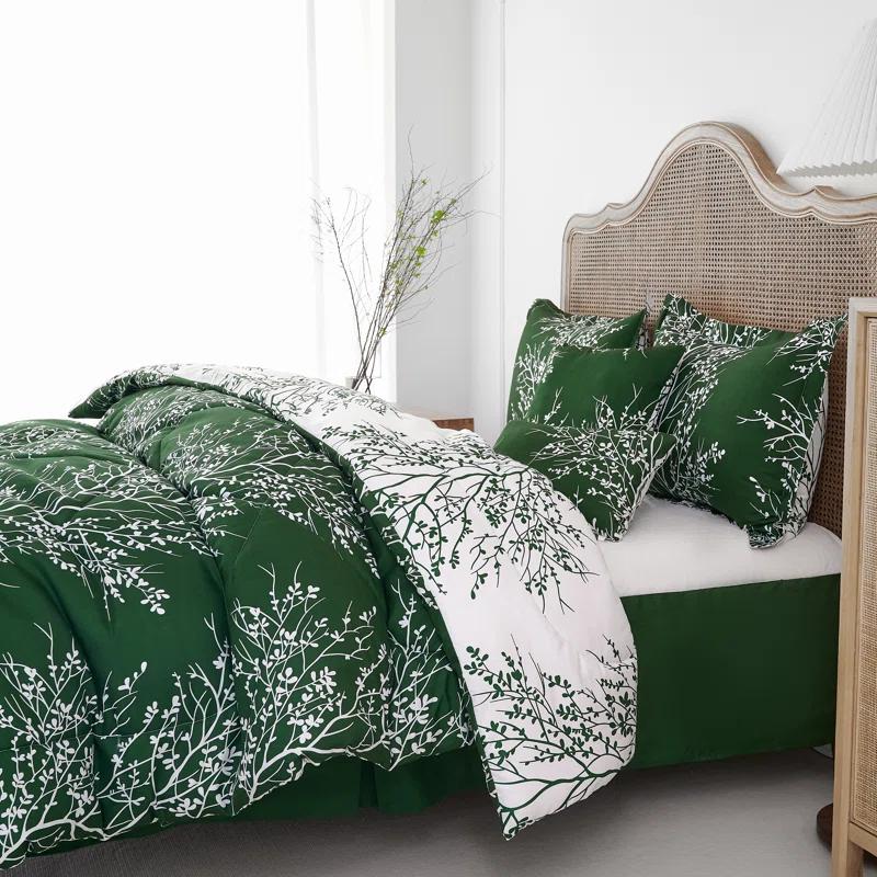 Spirit Linen 6-Piece Foliage Reversible Comforter Set