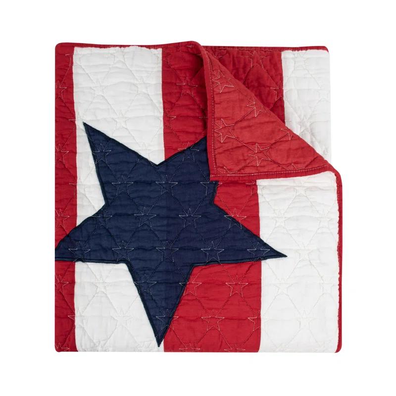 Greenland Home Fashions Heritage Star Stripe Cotton Throw