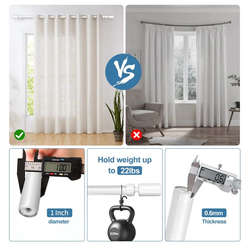 Wade Logan® Airius Adjustable Single Curtain Rod
