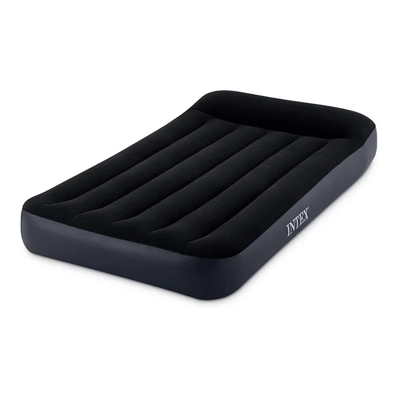 Intex Intex Dura Pillow Rest Classic Blow Up Mattress Air Bed with Built In Pump