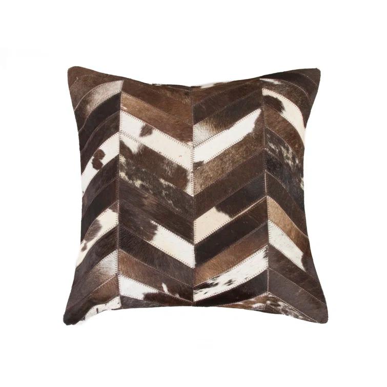 eRug Outlet Torino Leather/Suede Throw Square Pillow Cover & Insert