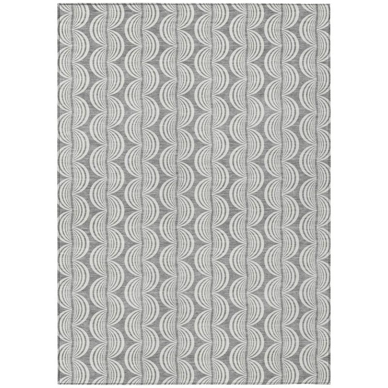 Machine Washable Indoor/Outdoor Chayden ACN1055 Gray Rug