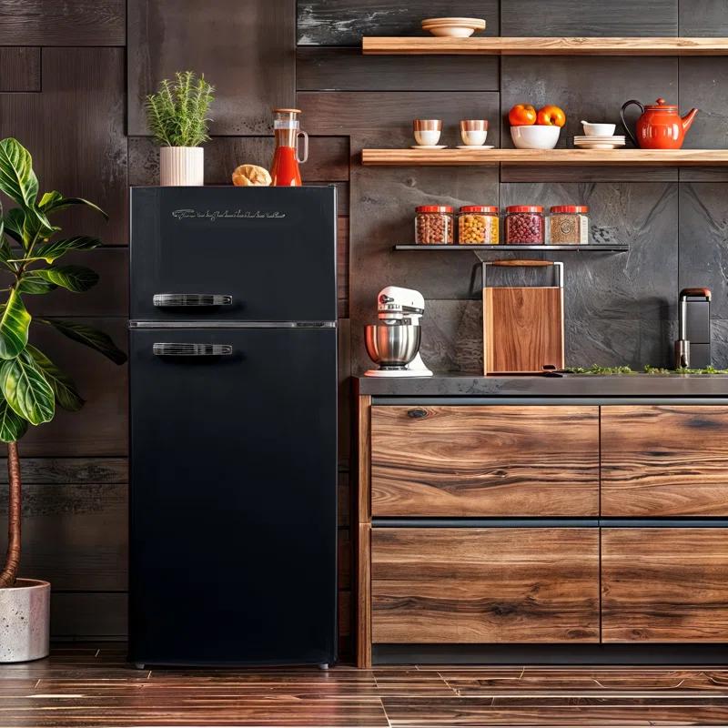 Frigidaire FRIGIDAIRE 7.5 Cu. Ft. Capacity Retro Fridge Freezer Combo, Apartment Size