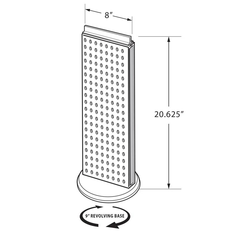 Azar Displays 700508-PNK Revolving 8"W x 20.625"H Pegboard Counter Display
