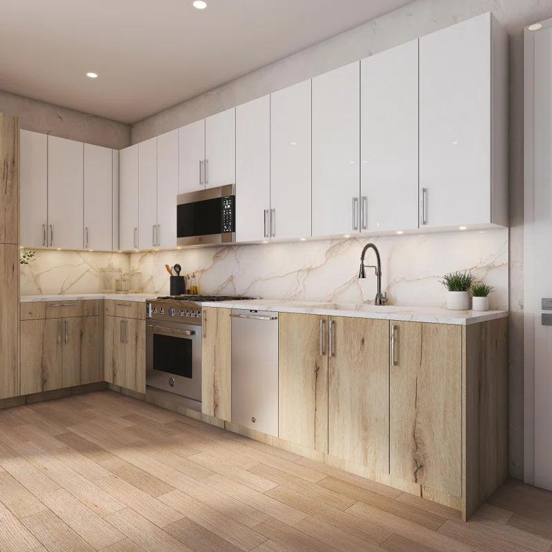 Cambridge Ready to assemble Light Oak Pantry Kitchen Cabinet (24 in. D)