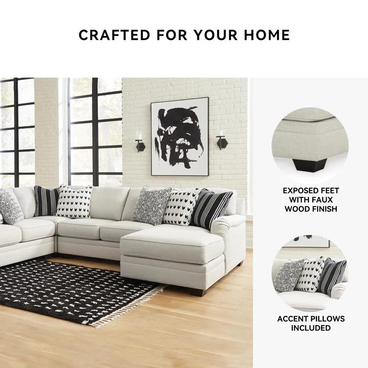 Wildon Home® Genneth 4 - Piece Upholstered Sectional