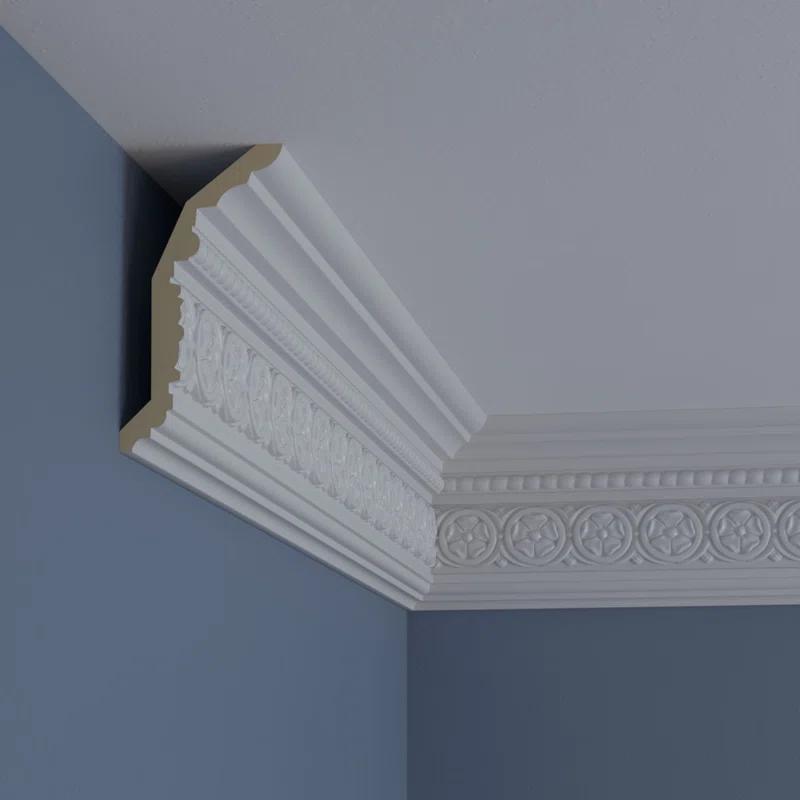 Ekena Millwork SAMPLE - Endurathane Washington Crown Moulding, 5 3/4"H x 3 1/8"P x 6 1/2"F x 12"L, (2" Repeat)