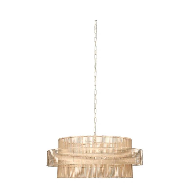 Gaia 2 Light Rattan Dimmable Pendant