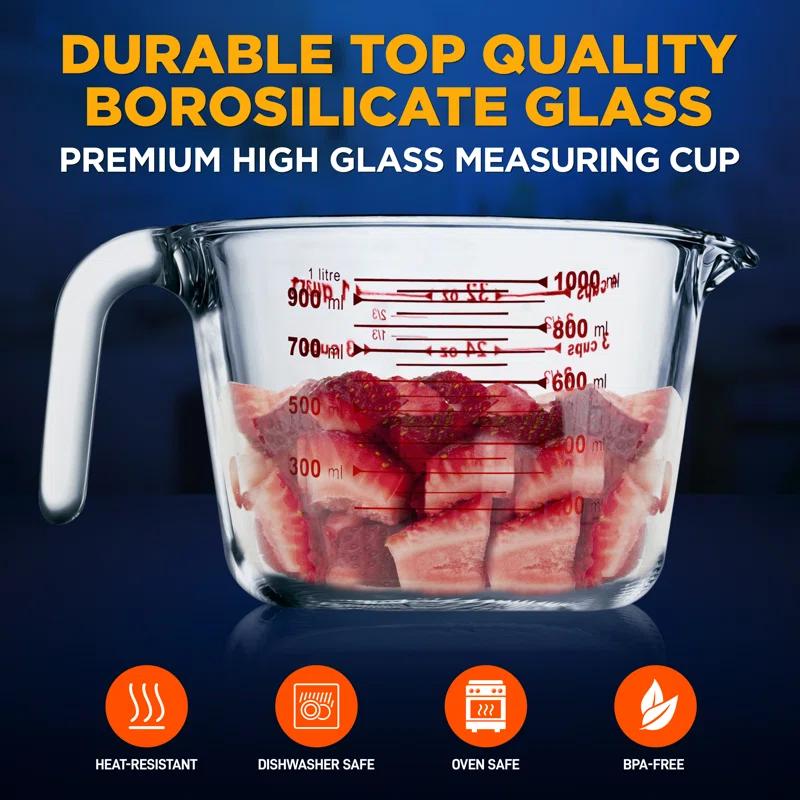 NutriChef NutriChef Glass Measuring Cup