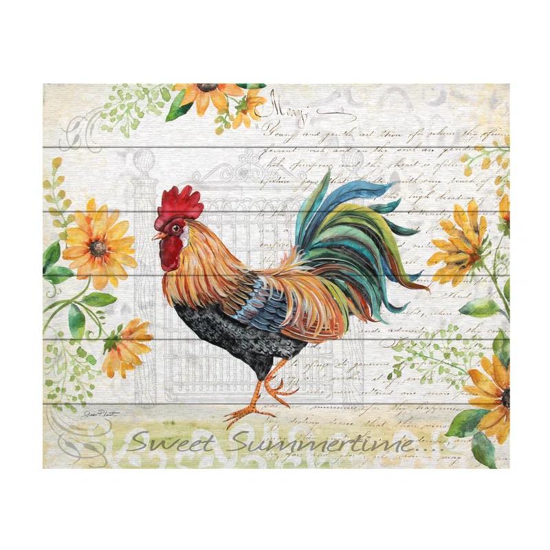 Trademark Fine Art " Seasonal Rooster 8 " by Jean Plout Painting Print