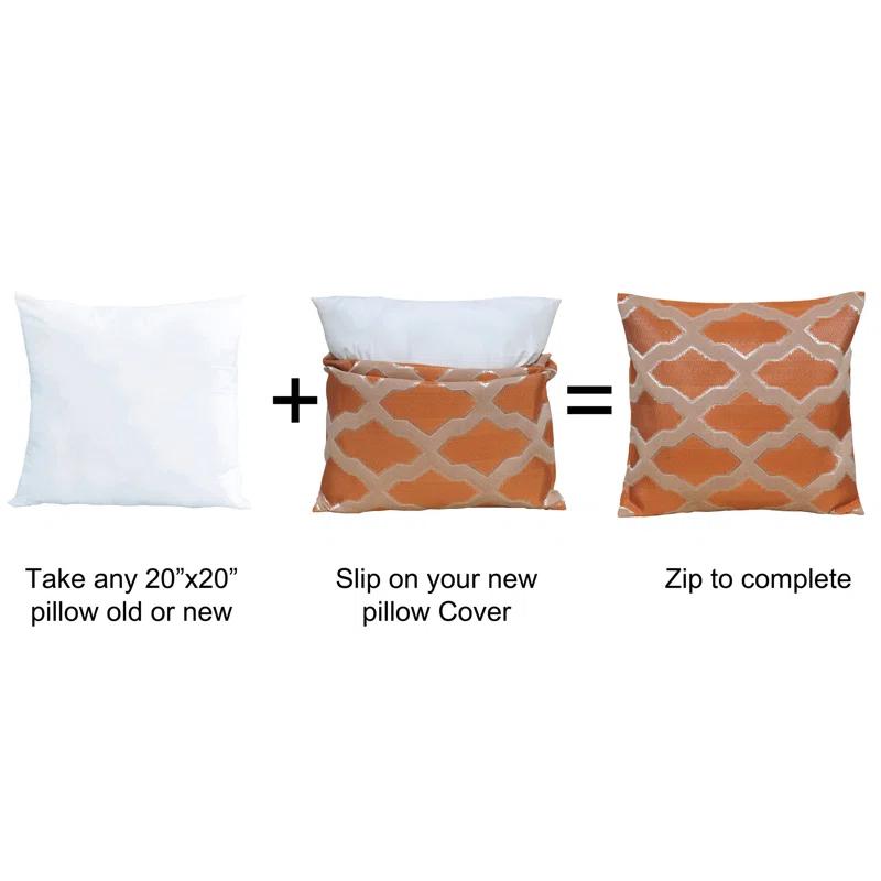 Safi Embroidered Reversible Pillow Cover