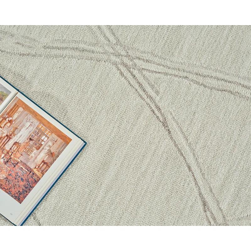 Exquisite Rugs Tangiers Handmade Hand-Tufted New Zealand Wool On Canvas Ivory/Beige Area Rug