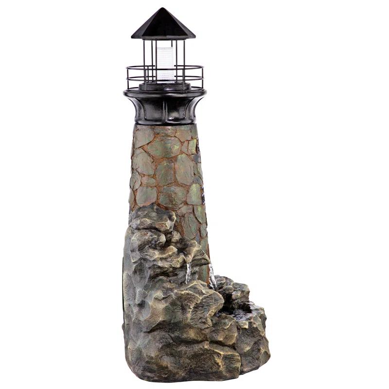 Design Toscano Seaside Lighthouse Stone Bubbling Fountain