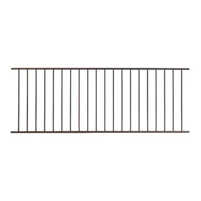 Fortress Building Products Fe26 2 in. x 45.5 in. Steel Railin.g Lin.e Post with Brackets | Wayfair