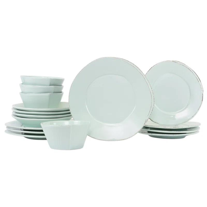 VIETRI Lastra 16 Piece Handmade Stoneware Dinnerware Set - Service for 4 (Set of 16)
