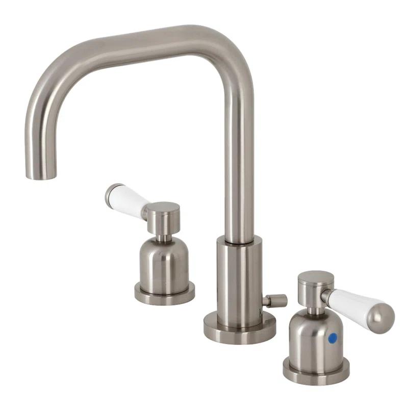 Kingston Brass FSC8938DPL Kingston Brass Two-Handle 3-Hole Deck Mount Widespread Bathroom Faucet with Brass Pop-Up Drain