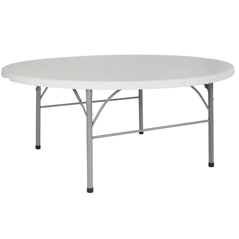 Flash Furniture Noah Stonewall 6' Round Plastic Folding Event Table with Carrying Handle