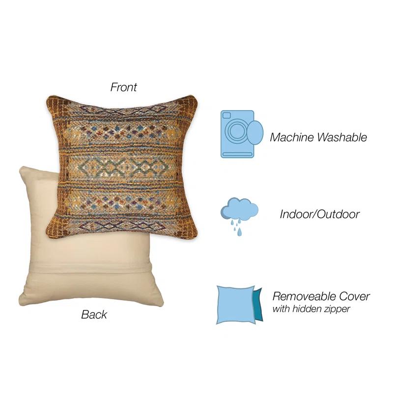 Geometric Indoor/Outdoor Throw Pillow